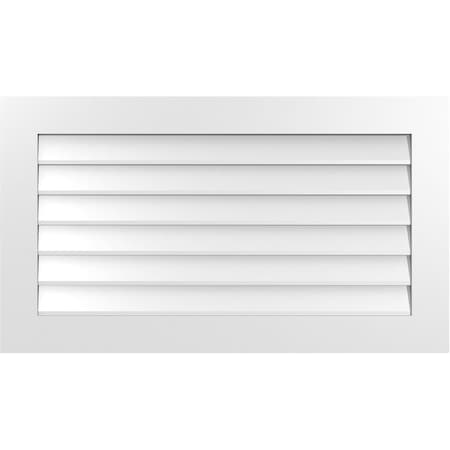 Ekena Millwork Vertical Surface Mount PVC Gable Vent: Non-Functional, w/3-1/2"W x 1"H, Standard Frame, 42"W x 24"H GVPVE42X2401SN